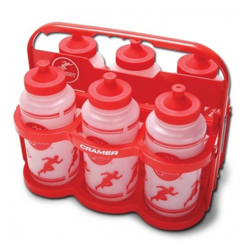 Sporta ūdens pudeles (6gab. + turētājs)