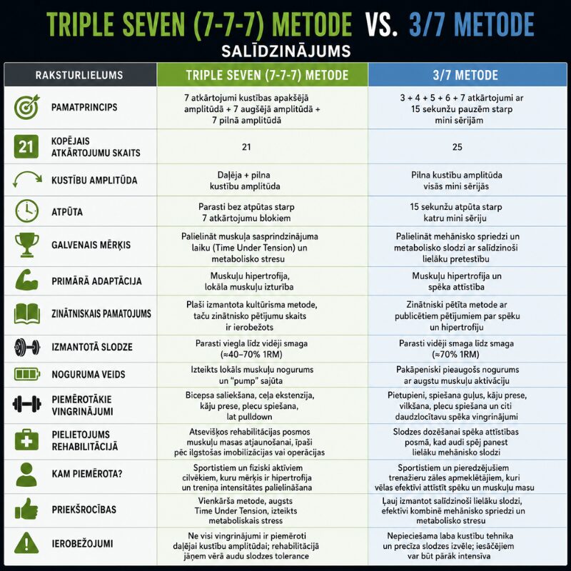 3/7 metode salidzinajums